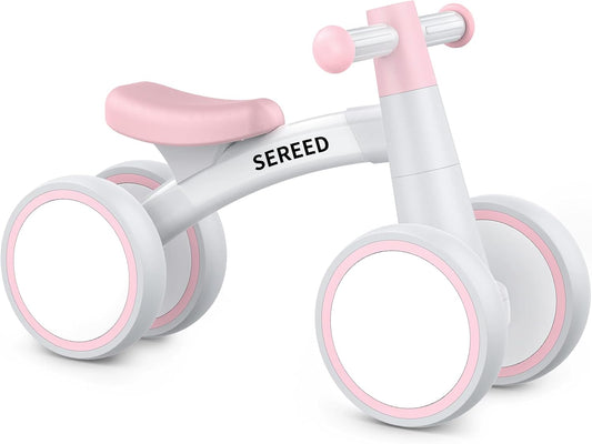 SEREED Baby Balance Bike for 1 Year Old Boys Girls 12-24 Month Toddler Balance Bike, 4 Wheels Toddler First Bike, First Birthday Gifts